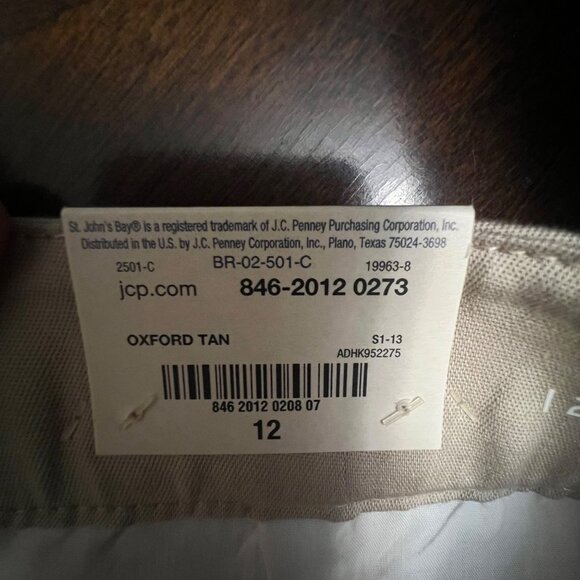 St. Johns Bay Womens Mid-Rise Capri Pants Beige Size 12‎ - Picture 8 of 10